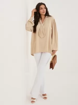 Dámská halenka FACTORY PRICE IT-BZ-28913-1.92 BEIGE