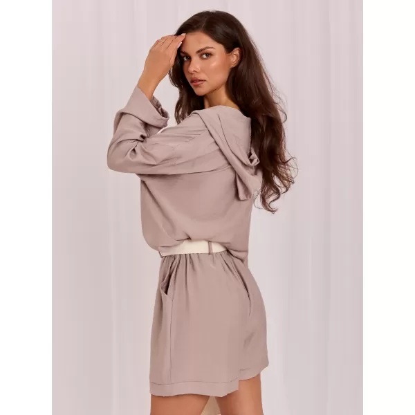  Dámská mikina RUE PARIS IT-BL-10362.24 DARK BEIGE 
