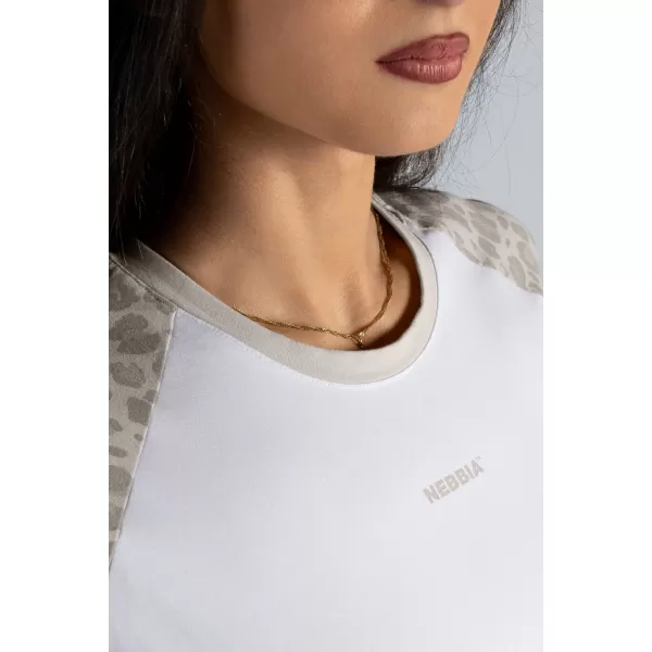  Crop top s leopardím vzorem 97 NEBBIA PRIMAL 861 CREAM LEOPARD 
