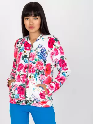 Dámská mikina RUE PARIS RV-BL-8116.86P WHITE-PINK