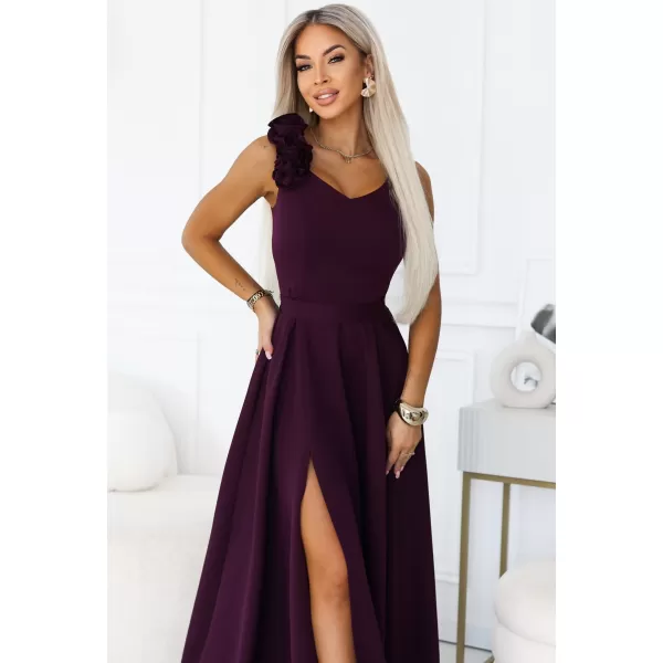  Dámské šaty NUMOCO 643-11 ZRALÁ ŠVESTKA 