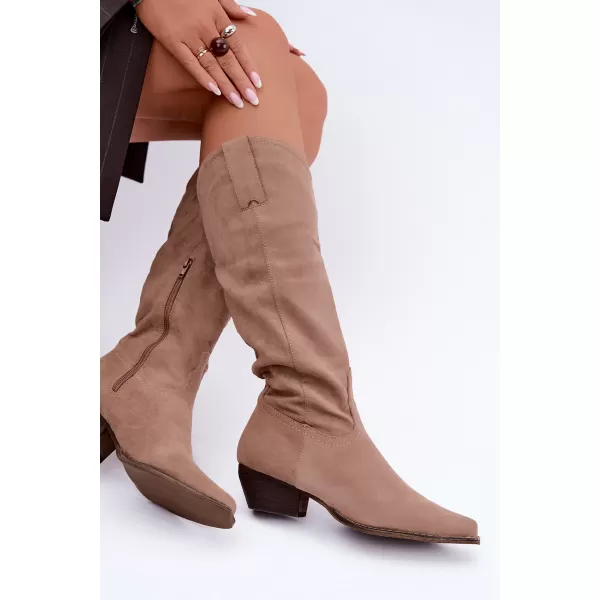  Dámské kovbojky BOTO D-216 BEIGE 