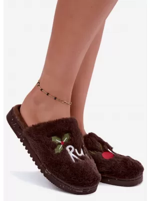 Dámské bačkory BOTO 26PA53-337 DARK BROWN