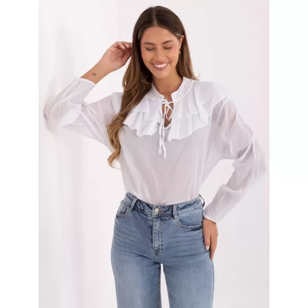  Dámská halenka ITALY MODA MI-BZ-92335.56 WHITE 