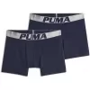 Pánské boxerky PUMA MEN SHINE ELASTIC BOXERS 2P 94780601 BLUE/SILVER