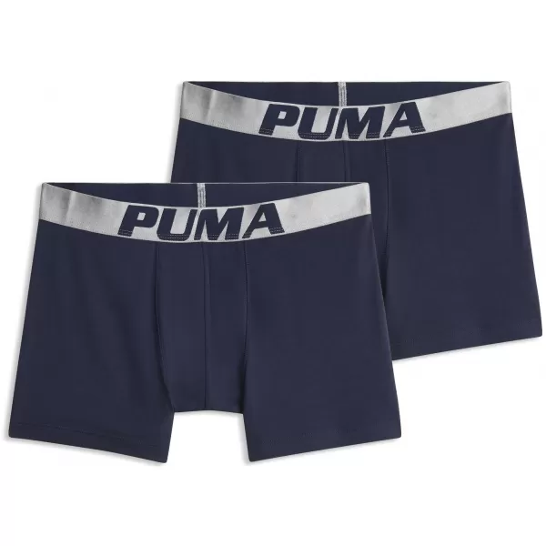  Pánské boxerky PUMA MEN SHINE ELASTIC BOXERS 2P 94780601 BLUE/SILVER 