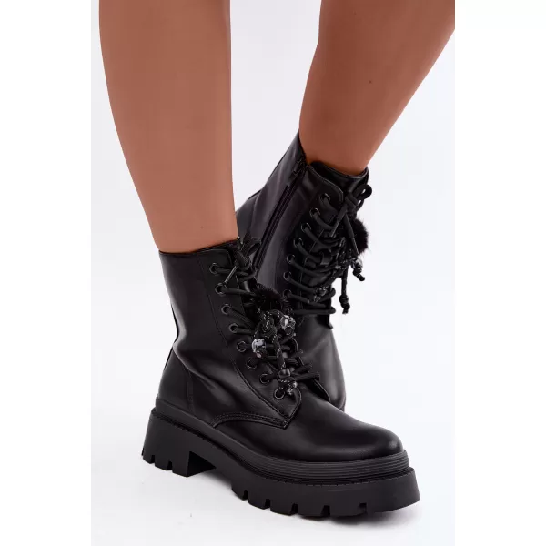  Dámské kotníkové boty BOTO QH7838 BLACK 
