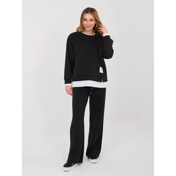  Dámská tepláková souprava RUE PARIS IT-KMPL-22230.18 BLACK 