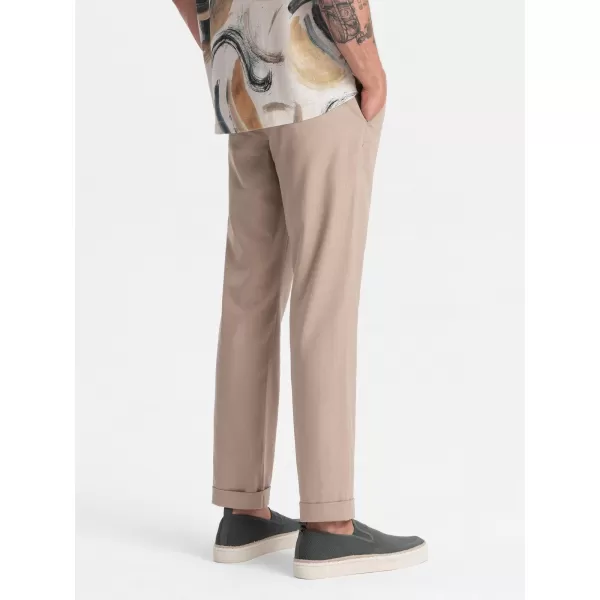  Pánské chino kalhoty OMBRE P1522 BEIGE 