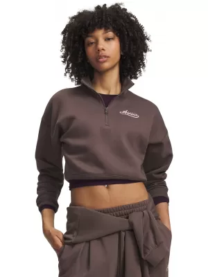 Dámská mikina UNDER ARMOUR RIVAL FLEECE VARSITY HZ 6016557-200 HNĚDÁ