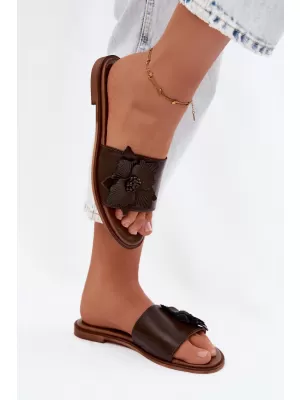 Dámské pantofle ZAZOO 40477 CHOCOLATE