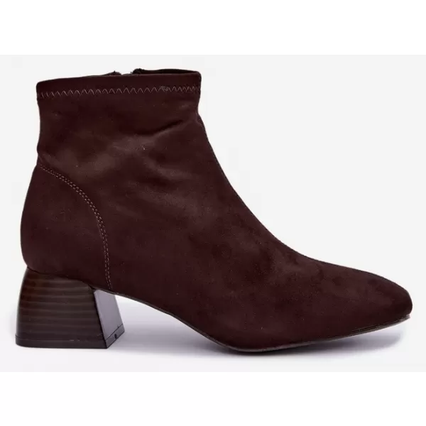  Dámské kotníkové boty BOTO D-338 CHOCOLATE SUEDE 