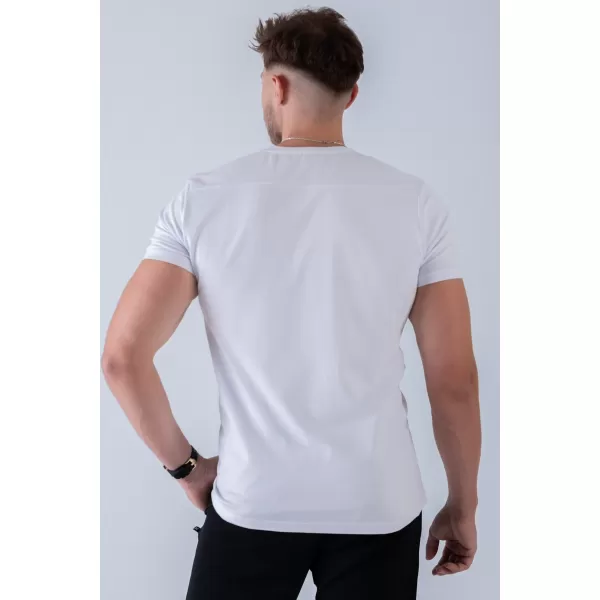  Pánské trička NEBBIA MIKE MUSCLE FIT 158 WHITE 