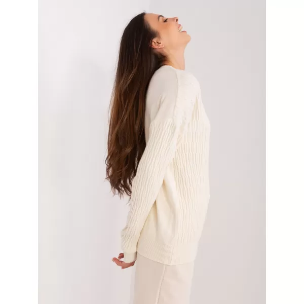  Dámský svetr WOOL FASHION ITALIA AT-SW-2338.14P LIGHT BEIGE 