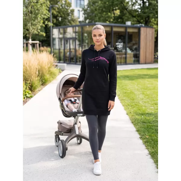  Dámská prodloužená mikina ALTISPORT ALW001419 ČERNORŮŽOVÁ 