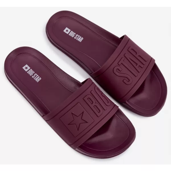  Dámské pantofle BIG STAR SHOES UU274070 VÍNOVÁ 