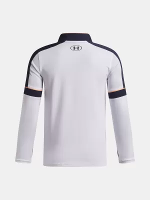 Chalepcká mikina UNDER ARMOUR UA B CHALLENGER TRAINING QZ 6004080-100 BÍLÁ