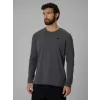 Pánské triko s dlouhým rukávem 4F 4FWMM00TLONM611 DARK GREY MELANGE