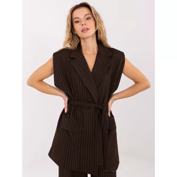  Dámská vesta RUE PARIS IT-KZ-FL9790.66 DARK BROWN 