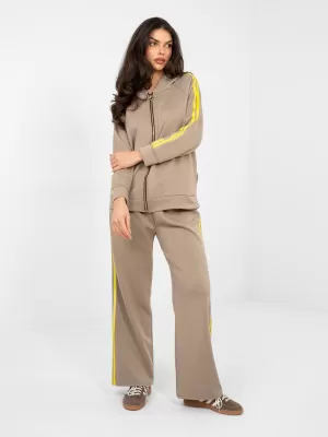 Dámská tepláková souprava RUE PARIS IT-KMPL-21782.91 DARK BEIGE