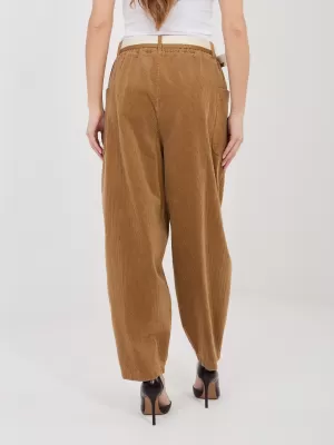 Dámské kalhoty RUE PARIS IT-SP-FL9665.78 CAMEL
