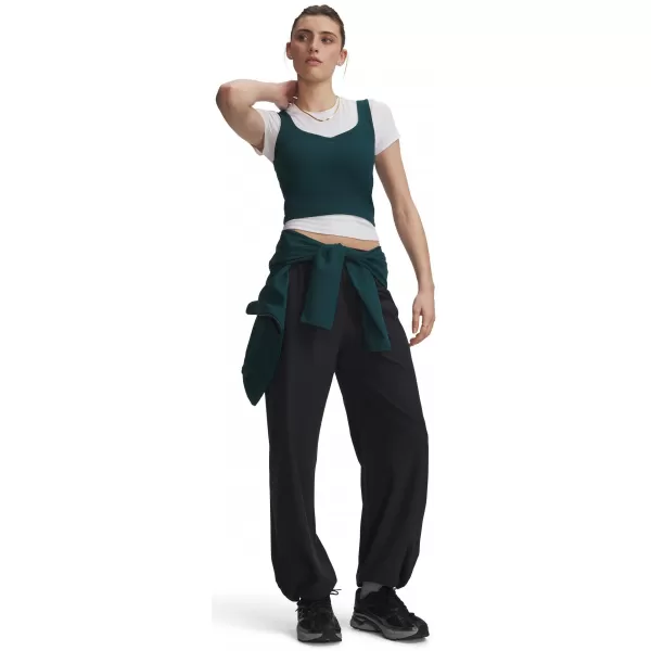  Dámské sportovní kalhoty UNDER ARMOUR RIVAL WOVEN PANT 6013564-001 ČERNÁ 