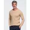 Pánský svetr OMBRE OM-SWSW-0119 SAND