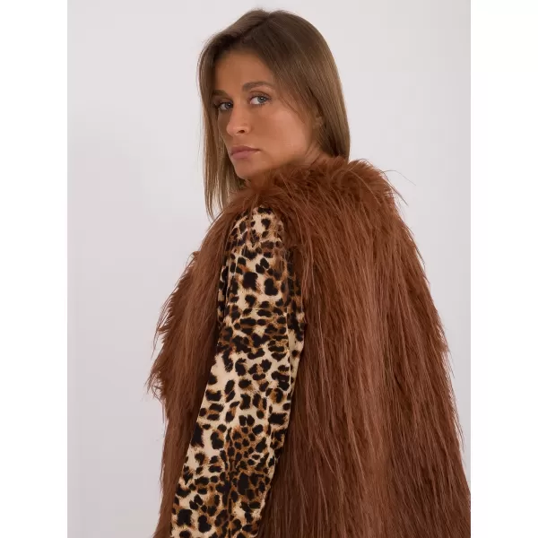 Dámská vesta WOOL FASHION ITALIA AT-KZ-2349-1.18 LIGHT BROWN 