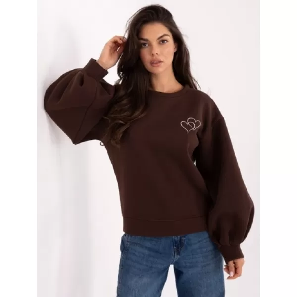 Dámská mikina FACTORY PRICE IT-BL-H2349.65 DARK BROWN 