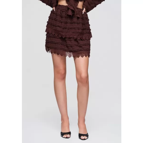  Dámská sukně OMBRE OW-GL-E0015 DARK BROWN 