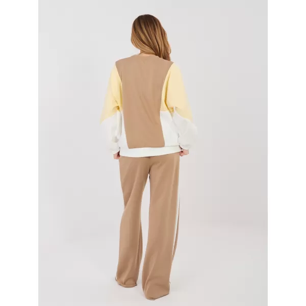  Dámská tepláková souprava RUE PARIS IT-KMPL-22210.93 DARK BEIGE 