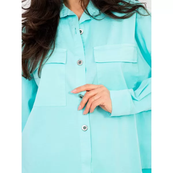  Dámská košile ITALY MODA IT-KS-FL9968.48 TURQUOISE 
