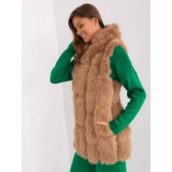  Dámská vesta WOOL FASHION ITALIA AT-KZ-2379.96P CAMEL 