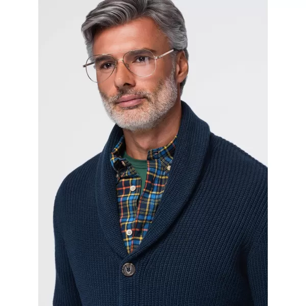  Pánský kardigan OMBRE OM-SWCD-0200 NAVY BLUE 