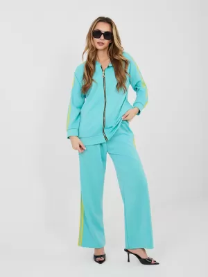 Dámská tepláková souprava RUE PARIS IT-KMPL-21782.91 TURQUOISE