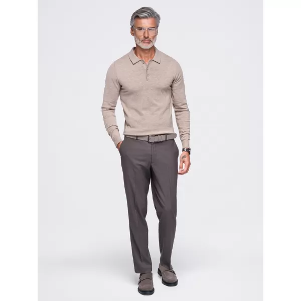  Pánská triko s límečkem OMBRE OM-POLS-0151 BEIGE 
