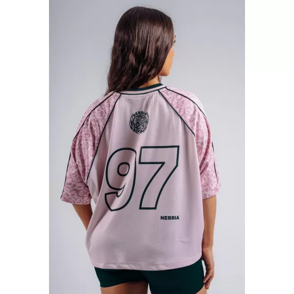  Oversized tričko 97 NEBBIA PRIMAL 862 PINK LEOPARD 