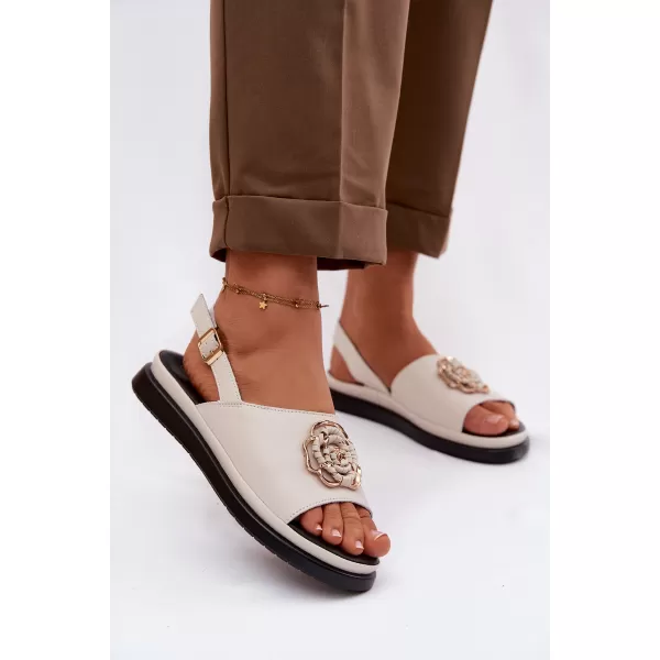  Dámské sandály S.BARSKI GR61-5937 BEIGE 