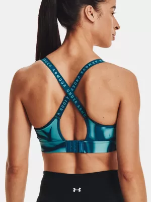 Dámská podprsenka UNDER ARMOUR INFINITY MID PRINTED BRA 1361157-476 MODRÁ