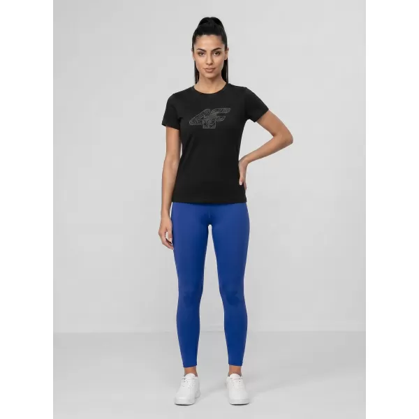  Dámské triko 4F 4FWMM00TTSHF3309 DEEP BLACK 