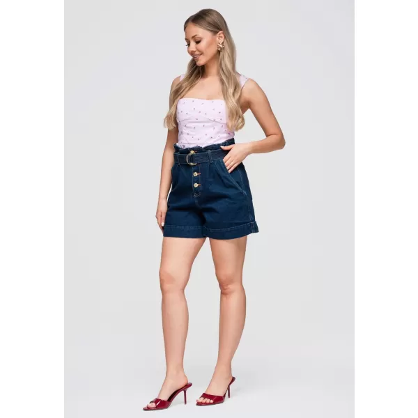  Dámské kraťasy OMBRE OW-ST-E0011 DARK DENIM 
