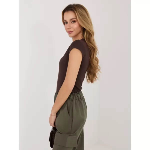  Dámské tričko RUE PARIS RV-TS-A1360.02P DARK BROWN 