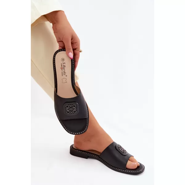  Dámské pantofle S.BARSKI KV61-6019 BLACK 
