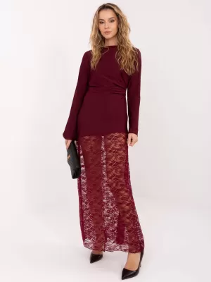 Dámské šaty ITALY MODA MI-SK-3310.63 BURGUNDY