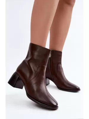Dámské kotníkové boty D&A CR62-3391 CHOCOLATE