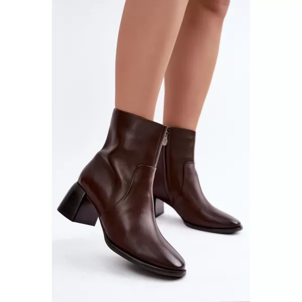  Dámské kotníkové boty D&A CR62-3391 CHOCOLATE 