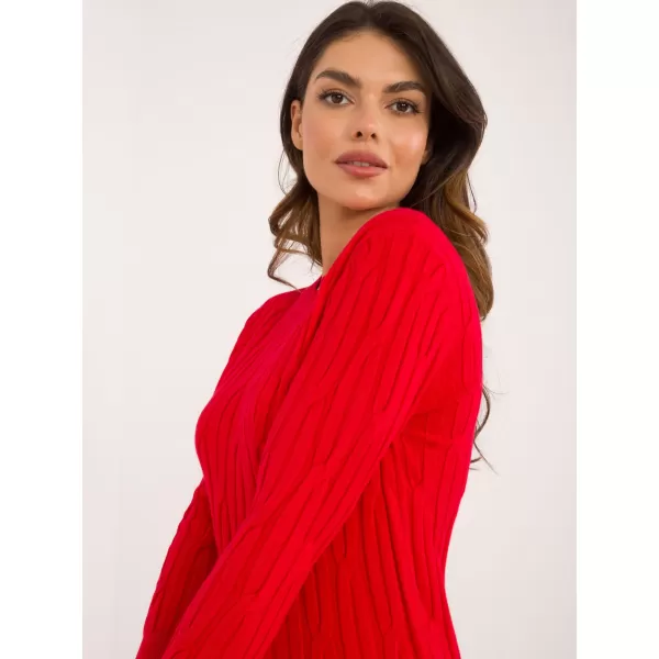  Dámský svetr WOOL FASHION ITALIA AT-SW-2338-2.61 DARK RED 
