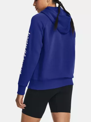 Dámská mikina UNDER ARMOUR UA RIVAL FLEECE GRAPHIC HDY 1379609-400 MODRÁ