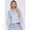 Dámská košile OMBRE OW-SH-E0069 GREY