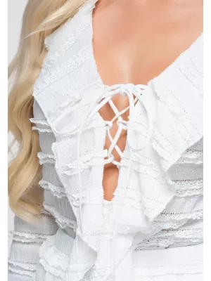 Dámská blůza OMBRE OW-TS-E0067 WHITE